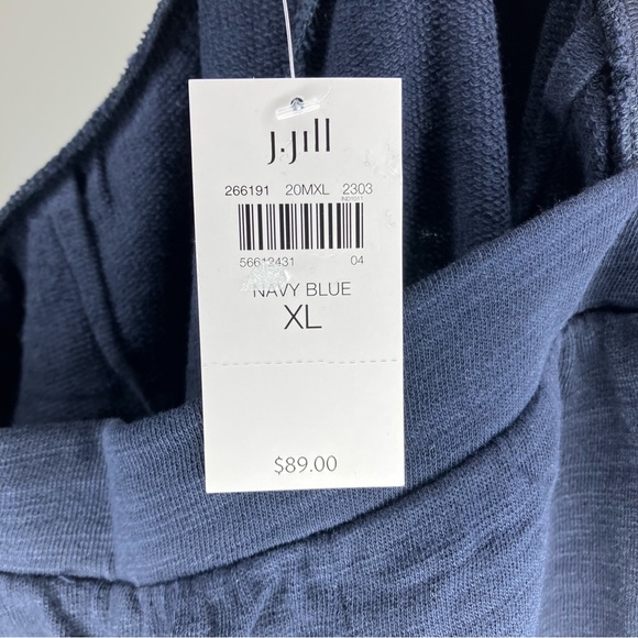 NWT J. JILL Full Leg Cropped Navy Pants XL - Picture 5 of 5